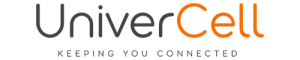 UniverCell Logo with tagline Keeping you connected