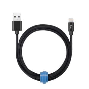 Braided Charge/Sync Lightning to USB Cable 4ft Black