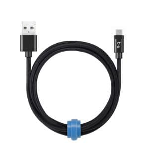 Braided Charge/Sync USB-C Cable 4ft Black