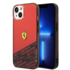 Ferrari - iPhone 14 Plus PC/TPU IML Case Bottom Scuderia Allover Print - Red