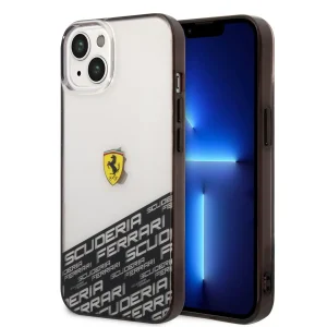 Ferrari - iPhone 14 PC/TPU IML Case Bottom Scuderia Allover Print - Silver