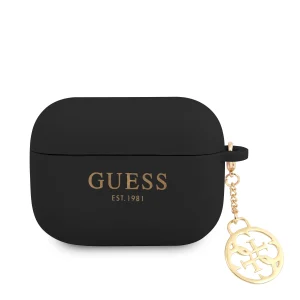 GUESS Airpods 1/2 Silicone 4G Charm Black - New