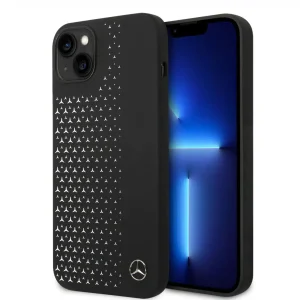 Mercedes-Benz iPhone 14 Plus Liquid Silicone Case - Gradient Star Pattern